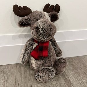 Jellycat Moose with plaid scarf